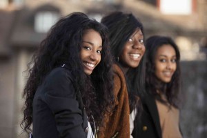 Group of young people, smiling