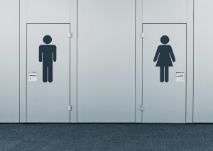 Two bathroom doors